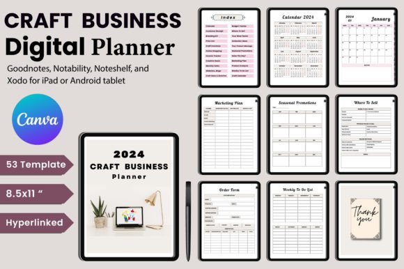 Digital 2024 Craft Business Planner: A Comprehensive Tool for Creative Entrepreneurs