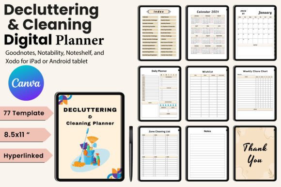 Digital Decluttering Cleaning Planner: A Comprehensive Guide to Organizing Your Space