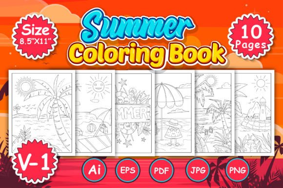Discover the Joy of Creative Summer with the Summer Scene Coloring Book for KDP