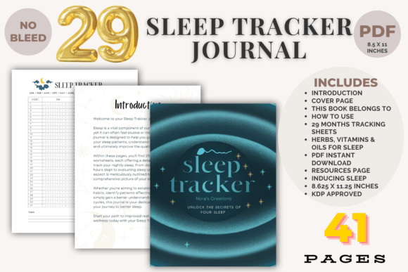 Sleep Tracker Journal Ebook