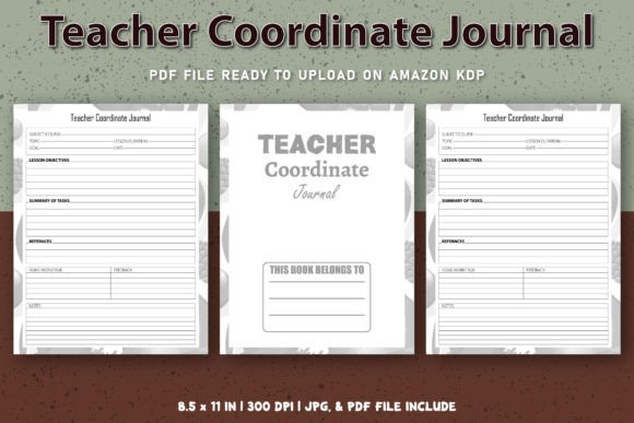 Teacher Coordinate Journal KDP Interior