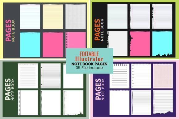 Vector Editable Note Book Design